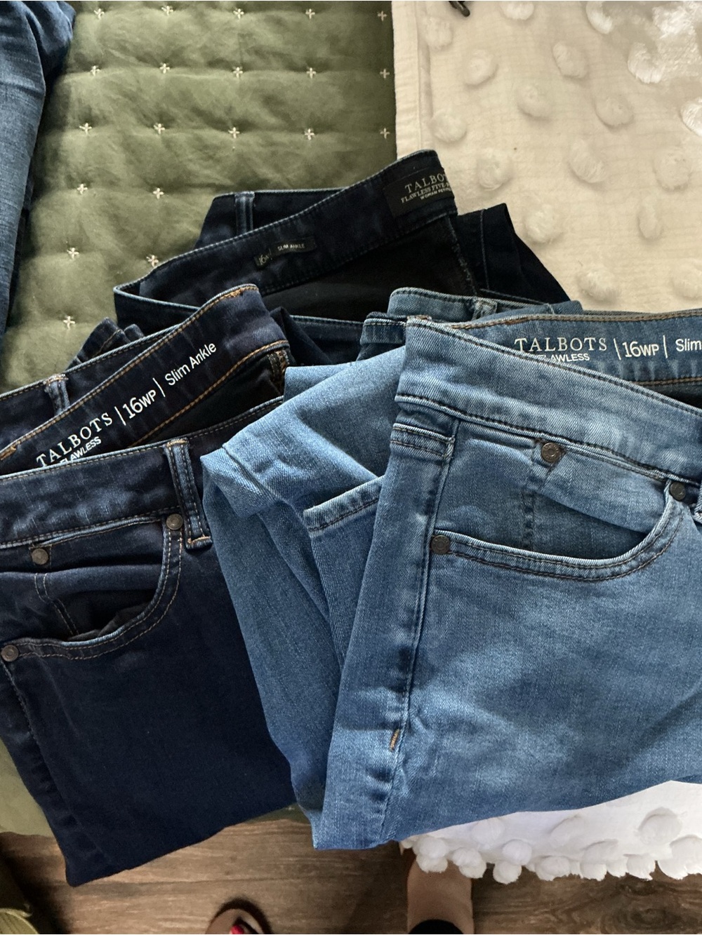 Lot of 3 pr Talbots Women’s Slim Ankle Jeans - Blue 16WP